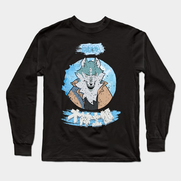 BRAND NEW ANIMAL (BNA): SHIROU OGAMI (WOLF) GRUNGE STYLE Long Sleeve T-Shirt by FunGangStore